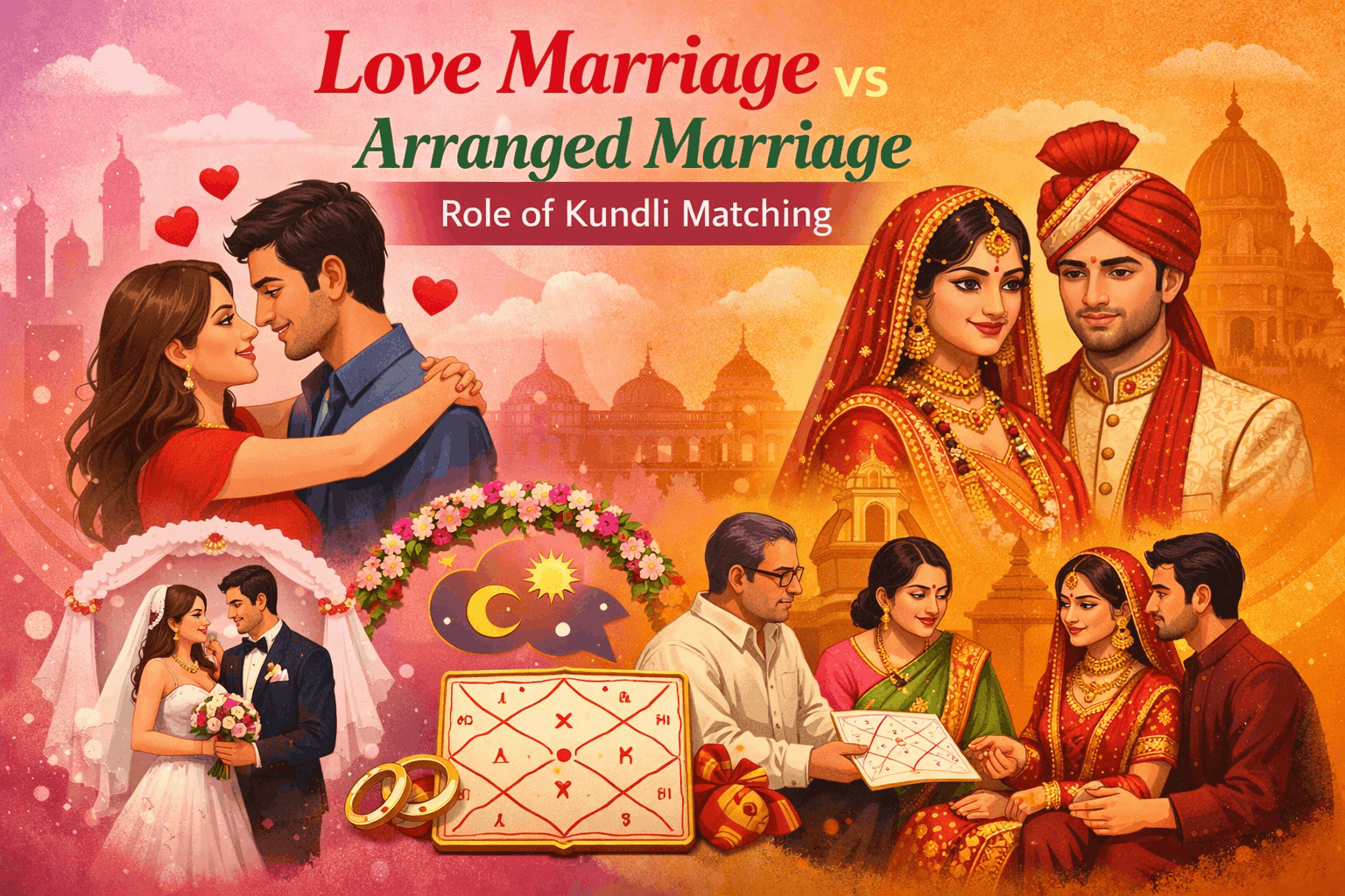 Love Marriage vs Arranged Marriage: Role of Kundli Matching